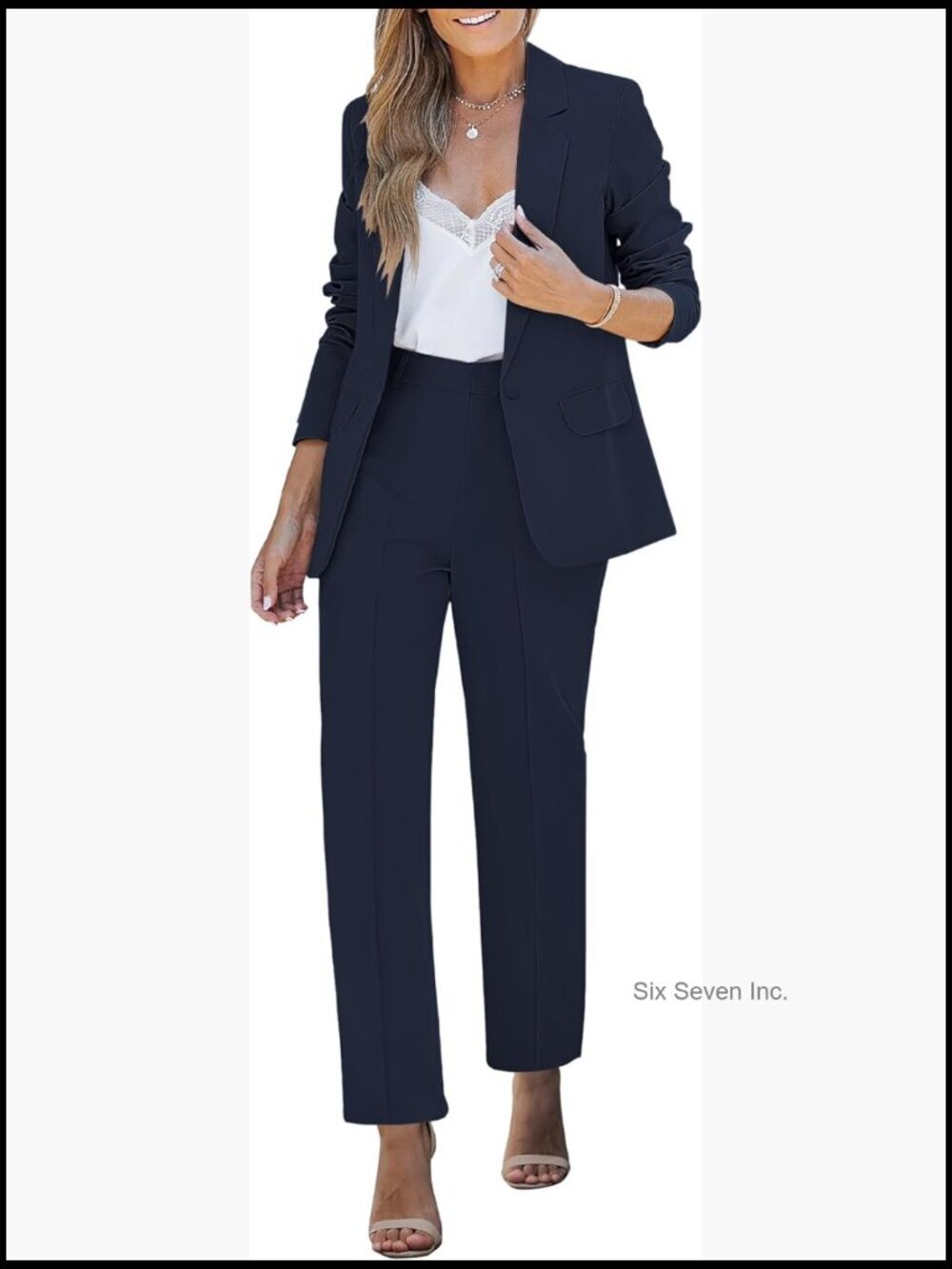 Women's Two Piece Pantsuits Set Blazer Business Casual Office Work